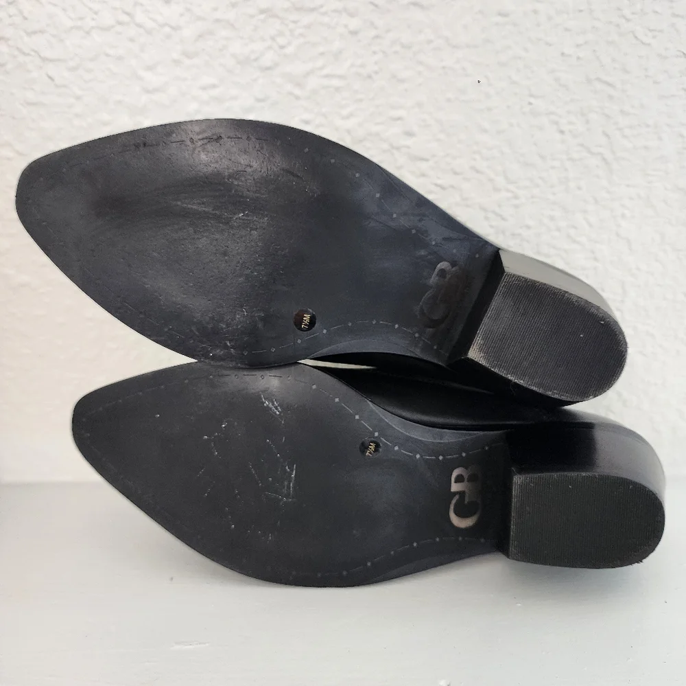 Gianni Bini "Let's Dance" black ankle western bootie shoe - Picture 6 of 6